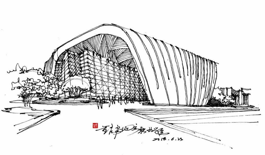 他,建筑设计师,不务正业,却每天靠画一下手稿自乐!