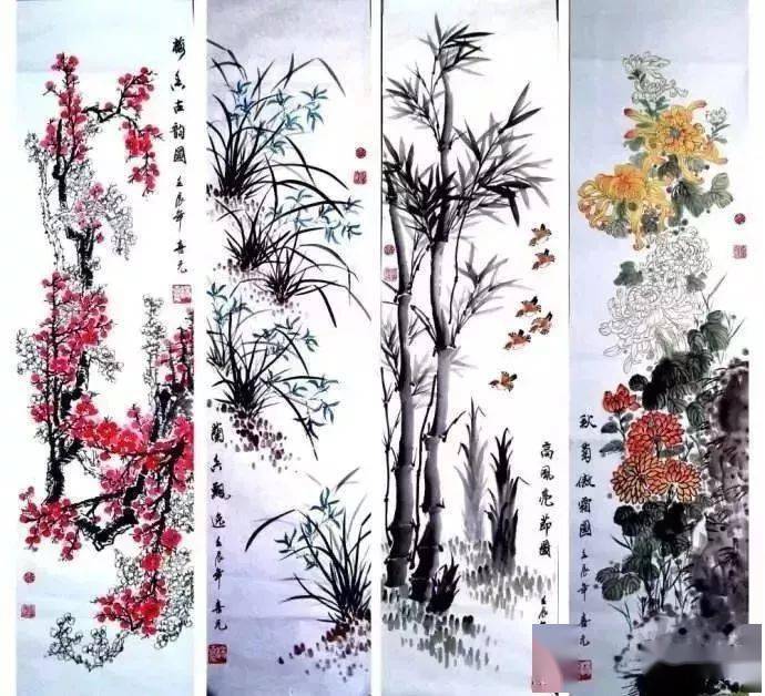 12,花中四君子: 梅,兰,竹,菊
