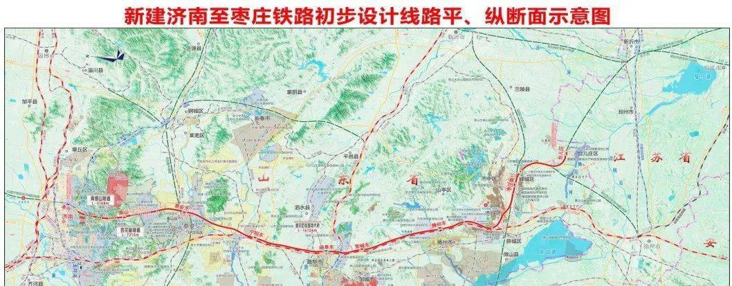 济枣高铁线路图(滕州境内与京沪高铁基本一致)