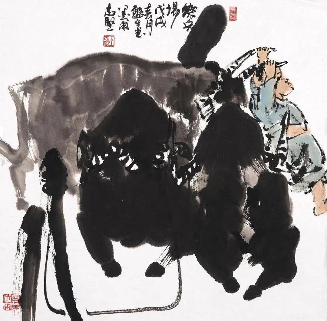 【书画艺术1463期】牛年接福:画家王志坚画牛迎福作品