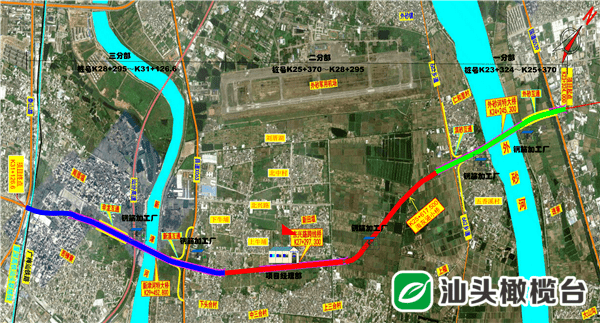 计划国庆前建成具备通车条件汕北大道龙湖段工程进入攻坚冲刺阶段