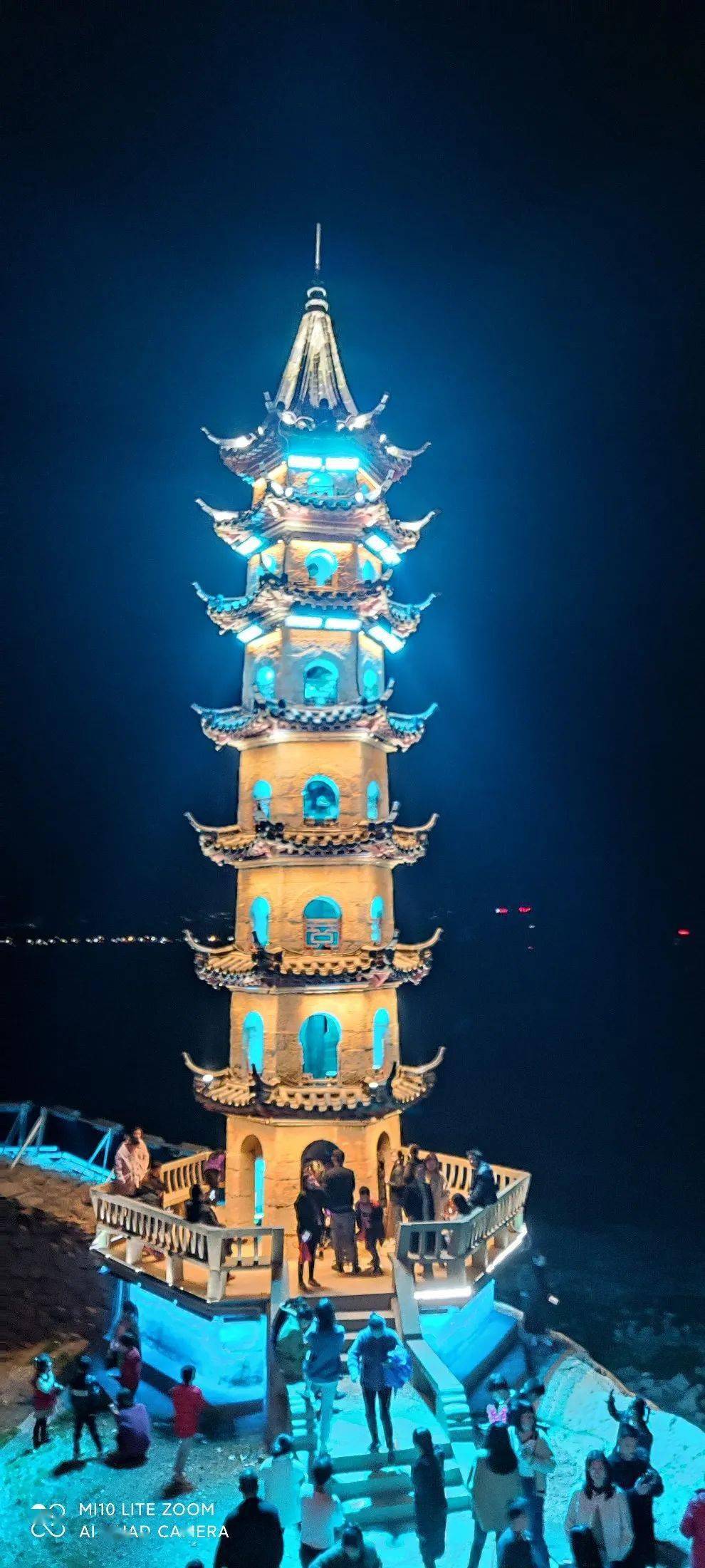 退水过后的落星墩夜景,你来看过吗?