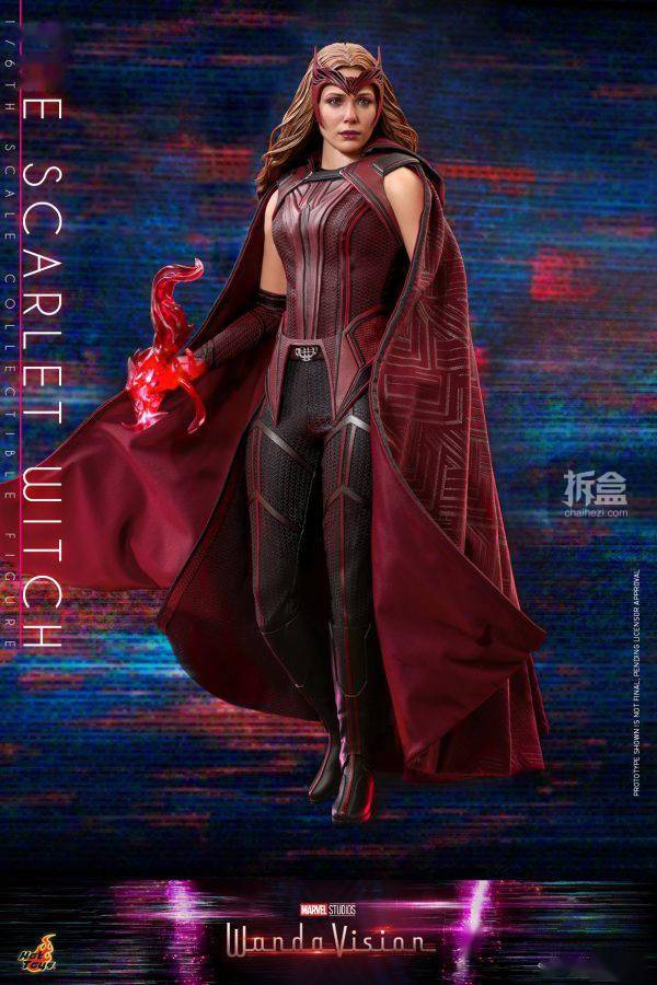 hottoys 漫威 旺达幻视 红女巫 wanda 1/6可动人偶