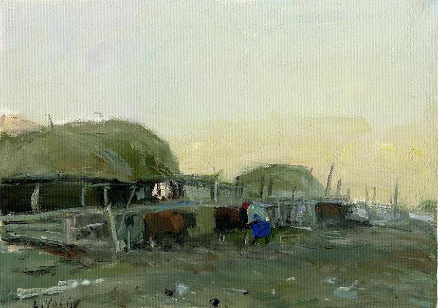 中国著名画家杨鸣山风景油画作品欣赏