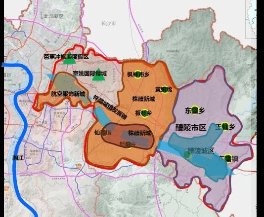 (2013年10月) 在《株洲市航空服饰城规划(2011-2020)》中,芭蕉冲位于