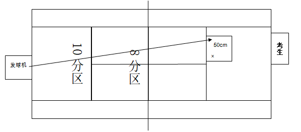 场地 23.77米×8.23米的标准单打网球场.发球机