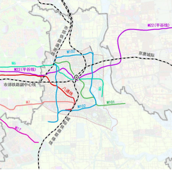 m101线达到通车条件; 开工建设 m102线; 储备 m103线和m104线