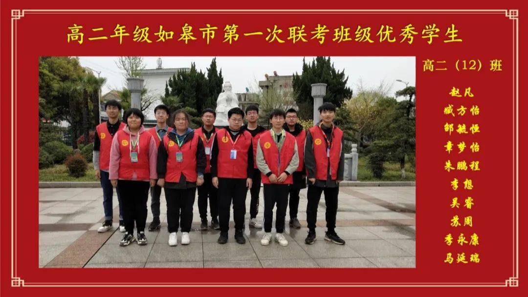 江苏省江安高级中学|高二第一次联考表彰