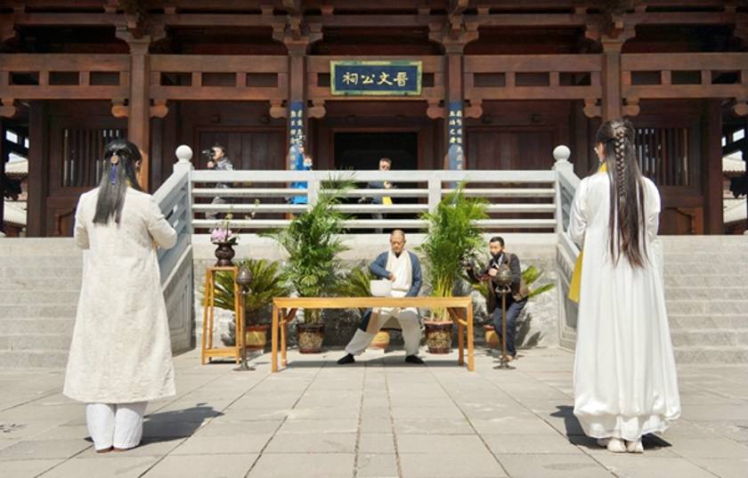 香花祀礼仪式现场(央广网发 张博为 摄)