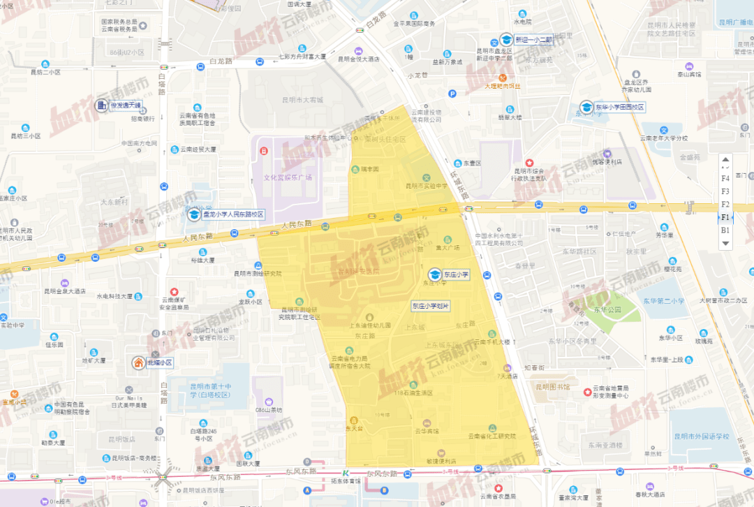 【盘龙区】2021年昆明小学划片地图③