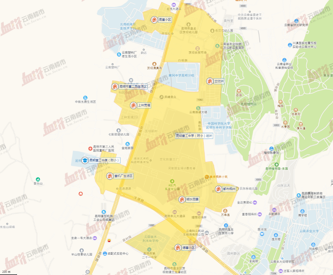 【盘龙区】2021年昆明小学划片地图③