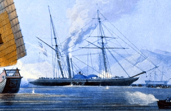 鸦片战争中的复仇女神号轮船炮舰