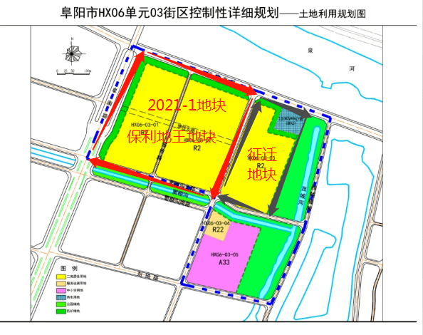 阜阳这幅近100亩的地块要拆迁,就在保利旁边,未来地价