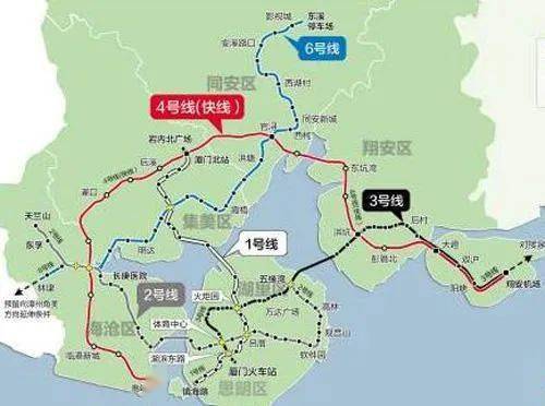 预计于2021年6月开通试运营,起于沙坡尾站,经过思明区,湖里区,翔安区