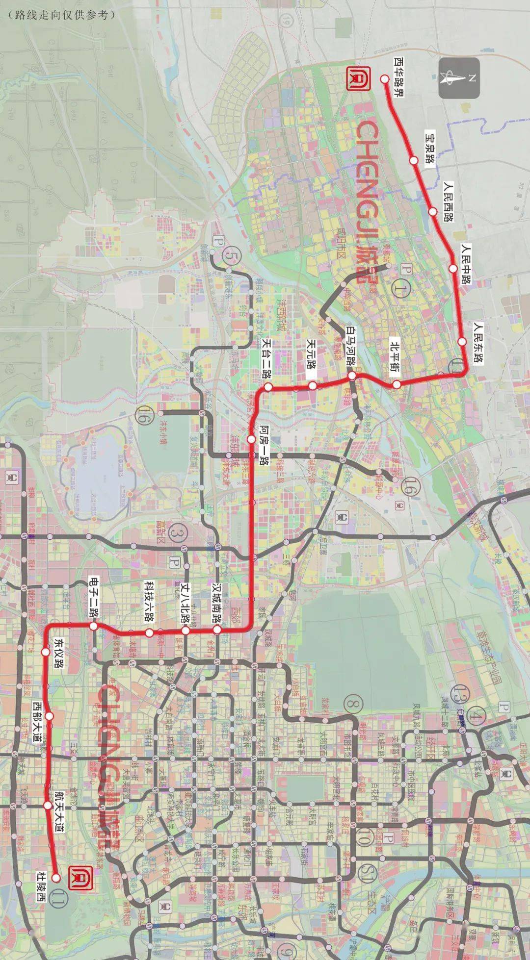 地铁11号线线路走向横版 ◎制图/城记智库