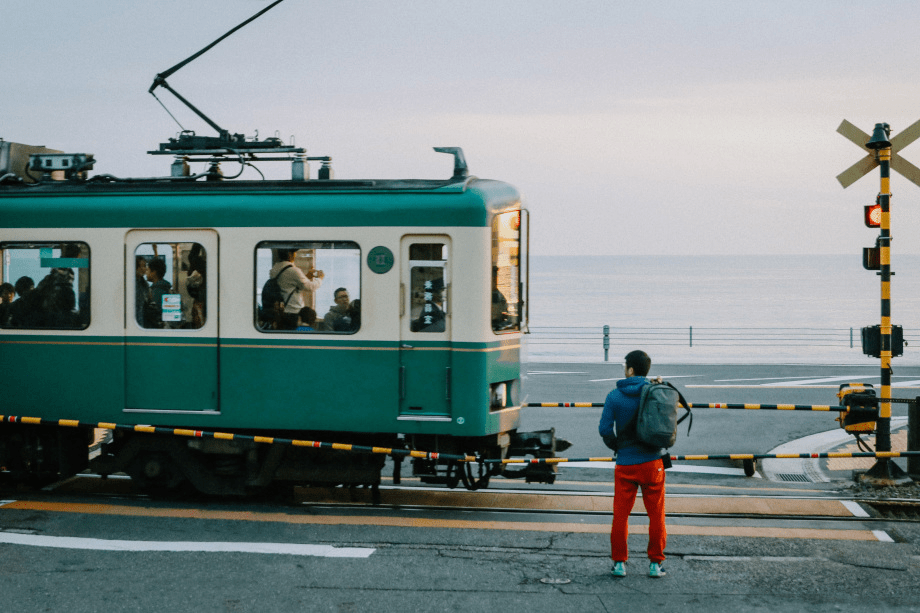 大海,电车,夕阳和青春 镰仓