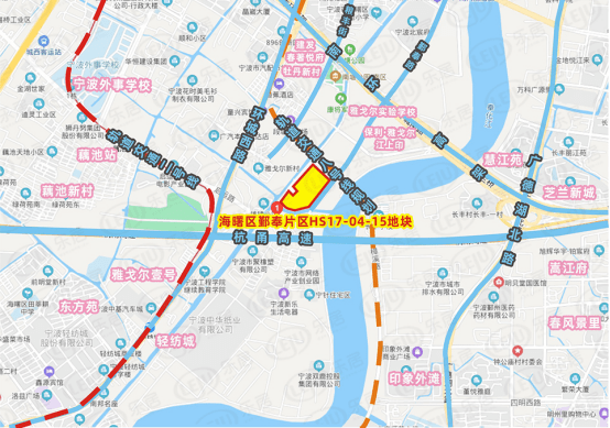 海曙区鄞奉片区hs17-04-15地块位于海曙区段塘街道,东至鄞奉路,南至