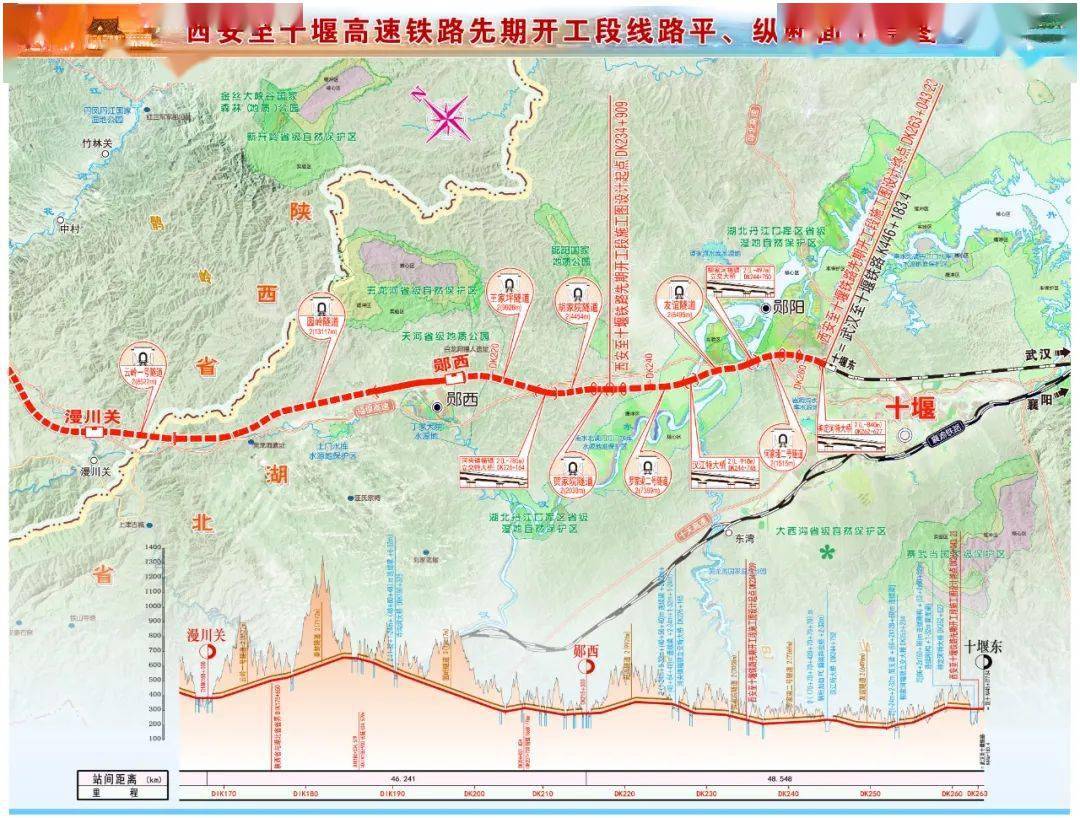 据了解,先期开工段起于高铁十堰东站,西经郧阳区茶店镇,柳陂镇,至