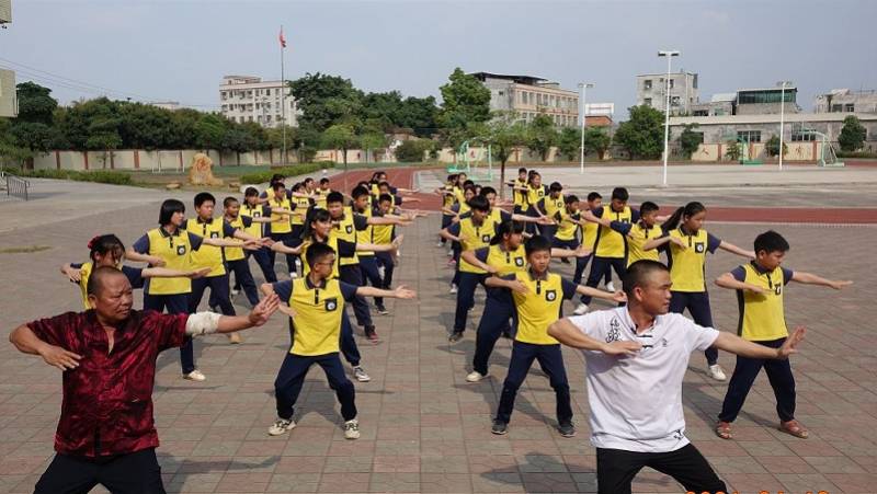 冰塘小学,河南岸中心小学等多所中小学校免费教拳,教了数千名中小学生