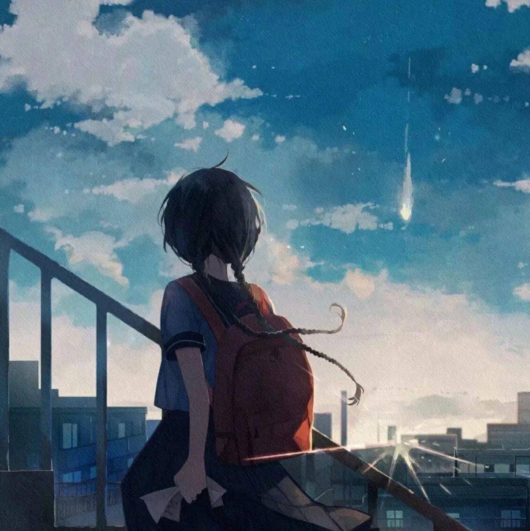 动漫头像大全_低头