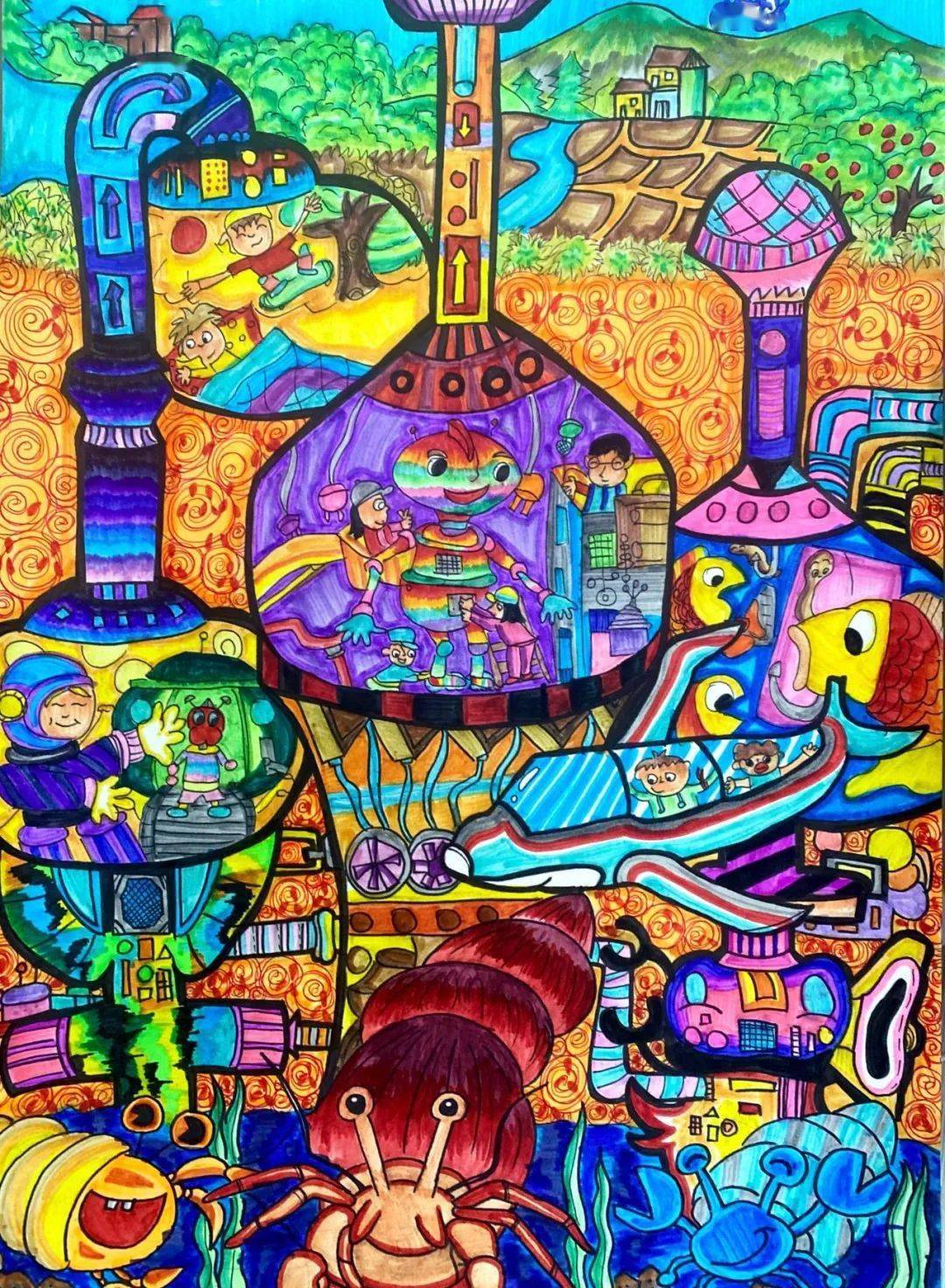 描绘中国梦 传递爱国情,"教育筑梦 礼赞百年"活动迎来第六批绘画作品