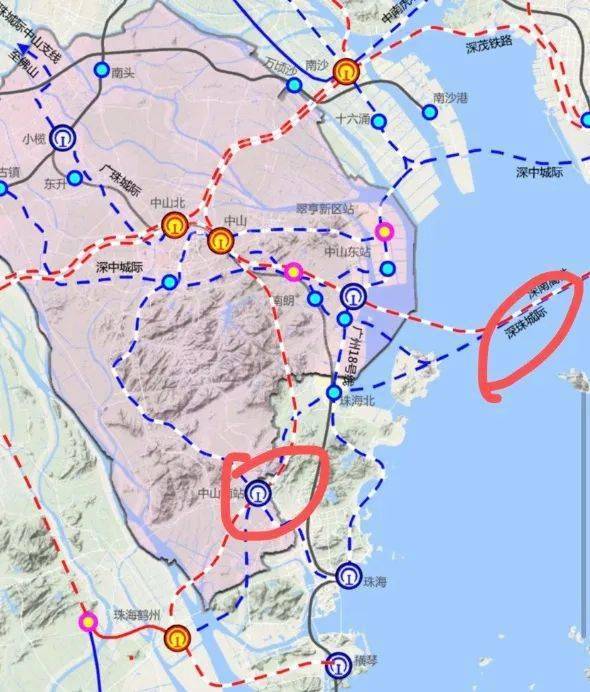 利好中山珠海深中深珠城际走向曝光广州18号线通中山22号线达深圳