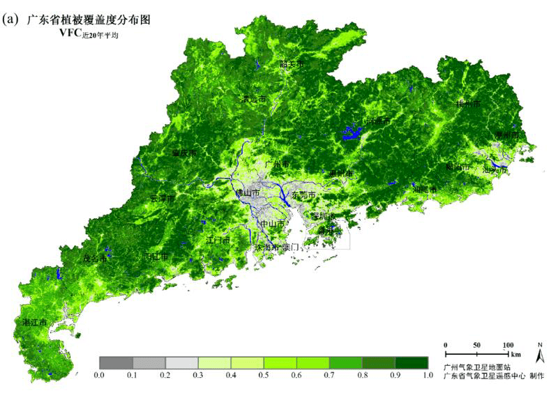 广东省植被覆盖度遥感分布图水色遥感反映近岸水体悬浮物的空间分布