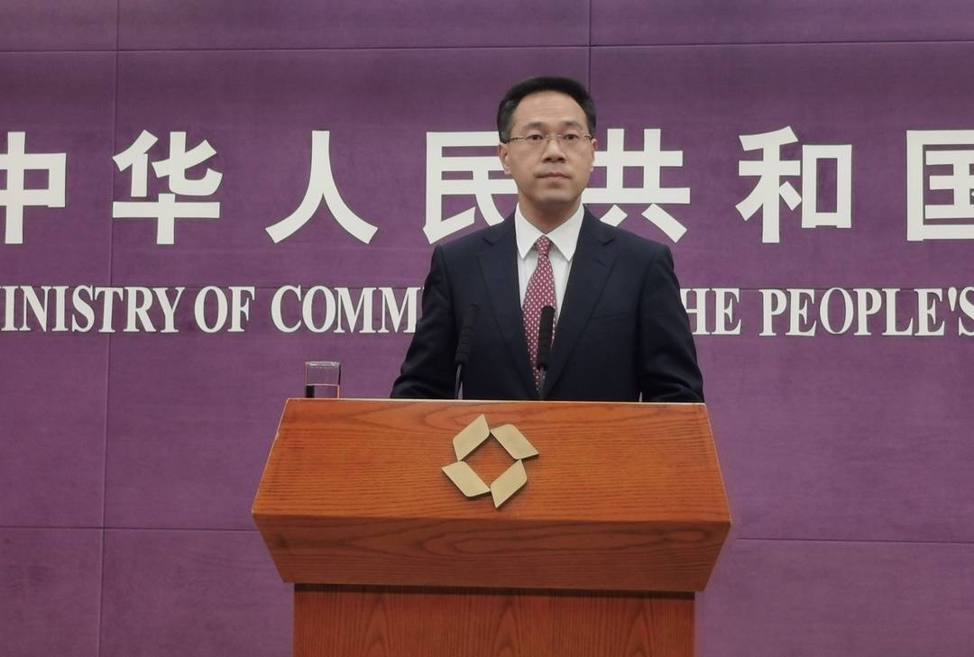 商务部新闻发言人高峰(摄影:封面新闻记者滕晗)