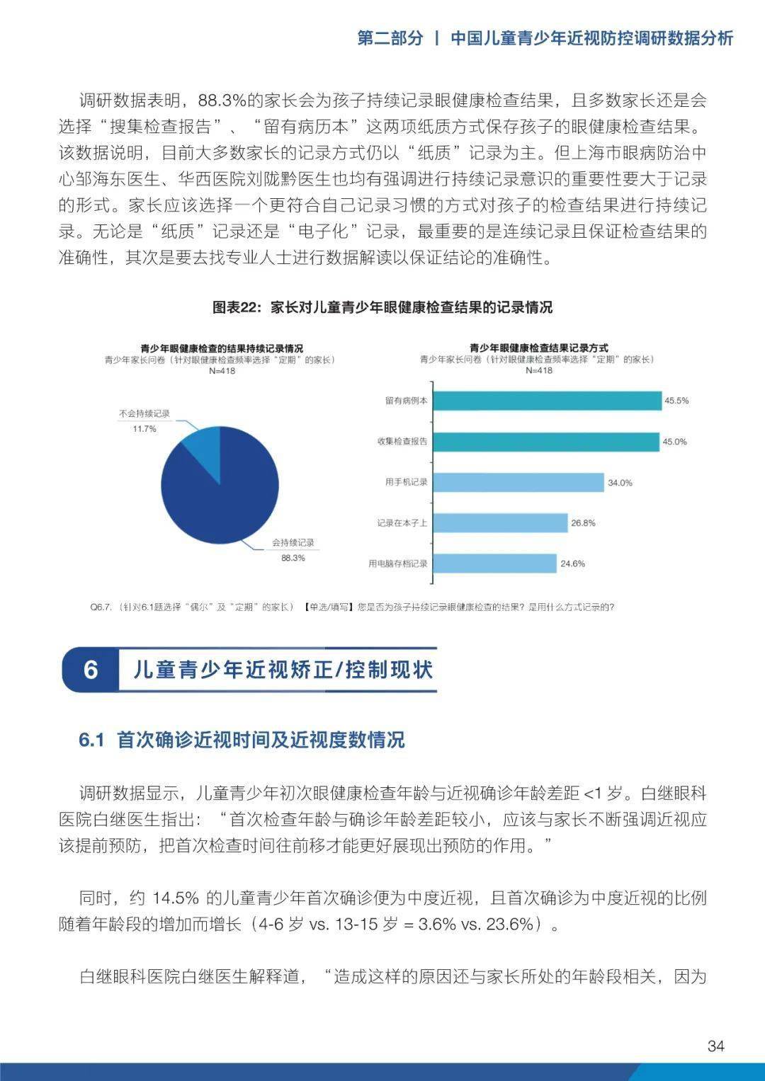 2021年中国儿童青少年近视防控趋势报告