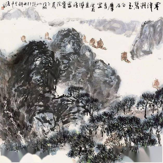 注重神韵的塑造浙派大师周沧米山水画作品欣赏