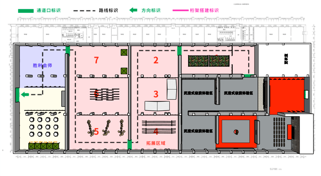 柳空党史教育红色阵地活动场地示意图