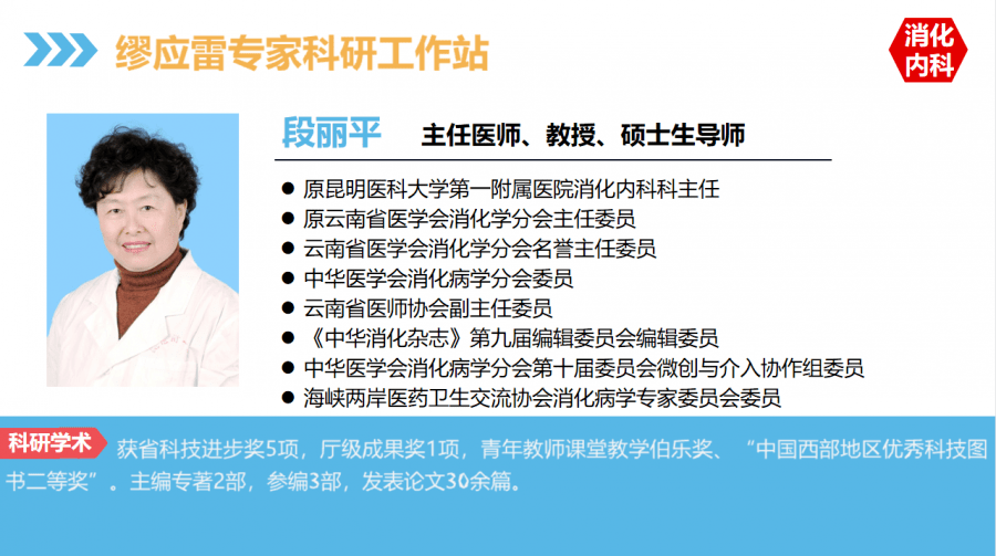 【专家工作站】昆明医科大学第一附属医院缪应雷专家工作站段丽平教授
