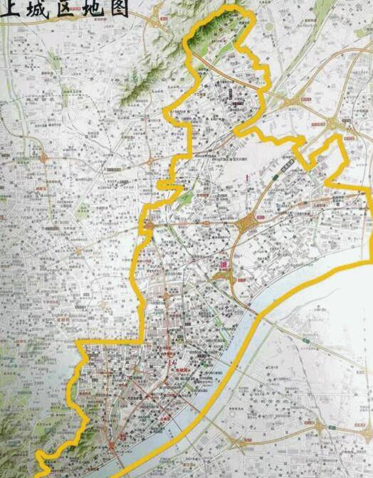 从最新地图看,杭州市上城区如同一只金靴脚踏着钱塘江,以奔跑的姿态