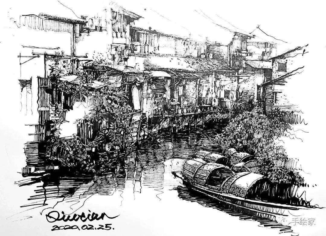 钢笔画家秋添精选钢笔画100幅震撼出炉