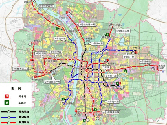 长沙市区轨道交通2016-2022年线路规划图