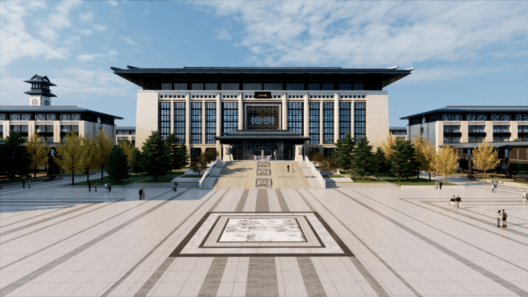 一中大门▲鸟瞰图▲齐河一中新校区效果图动画齐河一中新校区占地