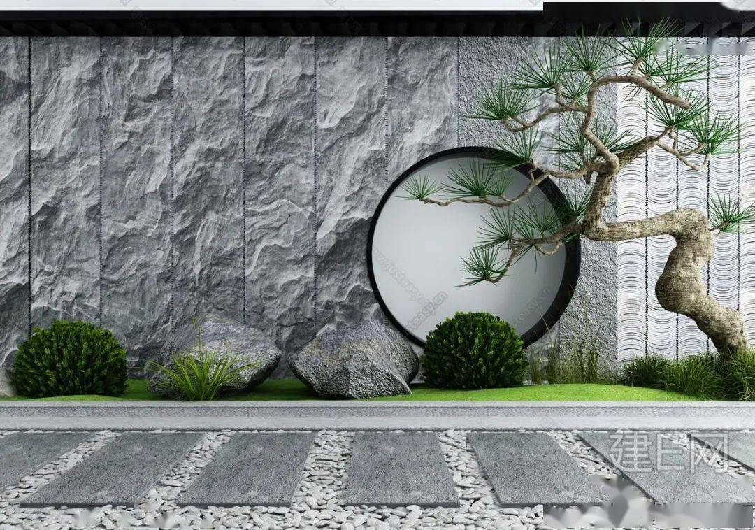 ↗石材效果图软件,石材家装必备神器 景墙,是古代园林建筑中常见的