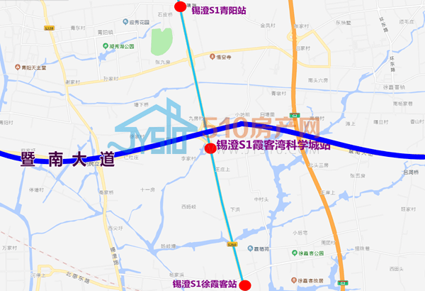 霞客湾科学城站  此次增加站点为 霞客湾科学城站,位置在暨南大道以