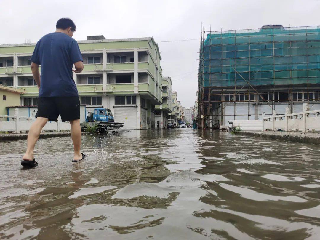 一场大雨泰州这个市场积水漫过腿