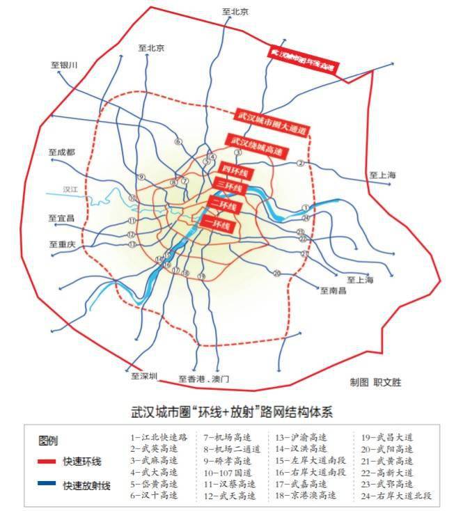 串起20多个城市城市圈环线高速全线通车如今,武汉城市圈干线铁路,城际