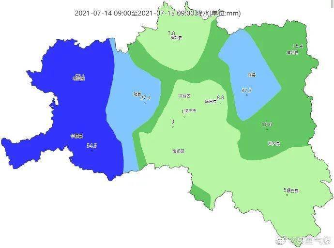 目前汉中市宁强,安康市汉滨区,咸阳市长武部分乡镇站降水量已达50毫米