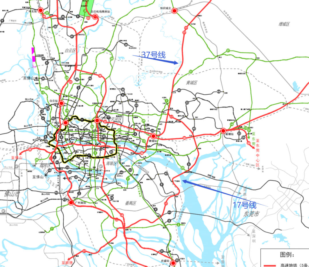 广州53条地铁高清规划图流出!_线路