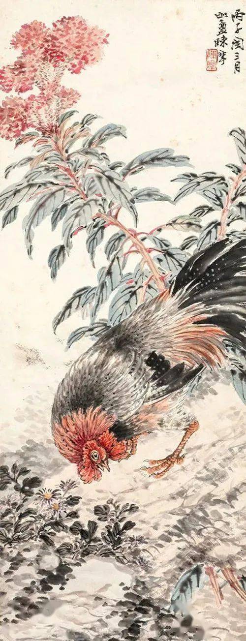 国画名家陈摩的花鸟画作品赏析