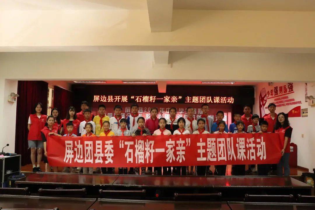 屏边团县委开展石榴籽一家亲示范性主题团队课活动