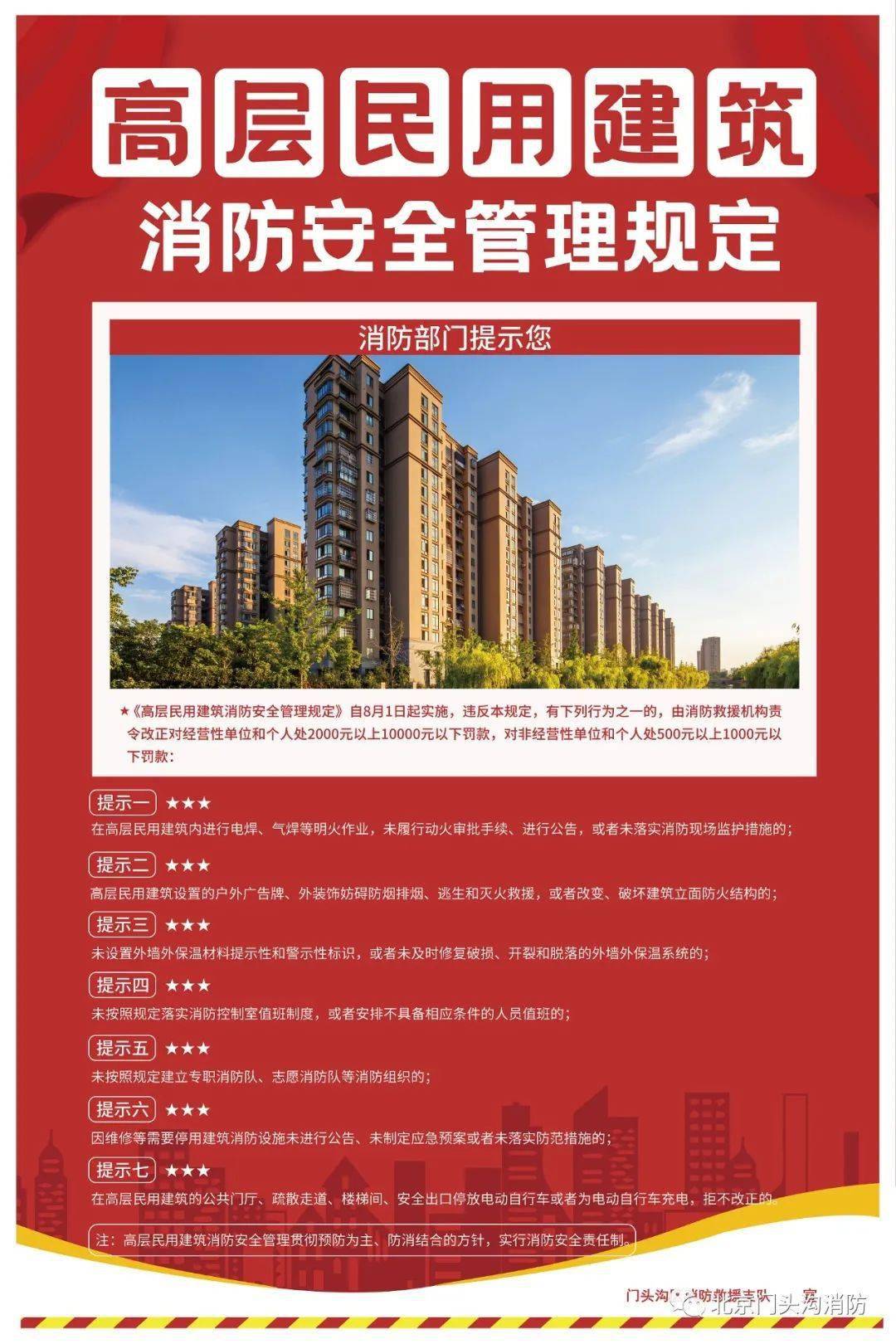 高层民用建筑消防安全管理规定已于8月1日生效快来看看有哪些要点