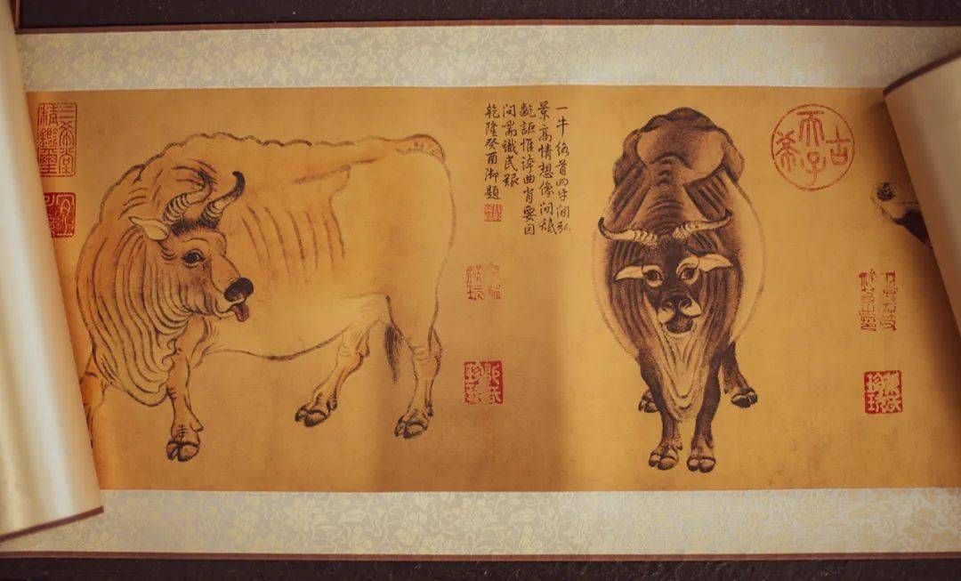 重磅故宫五牛图丝绸画卷限量发行3000套今日开抢