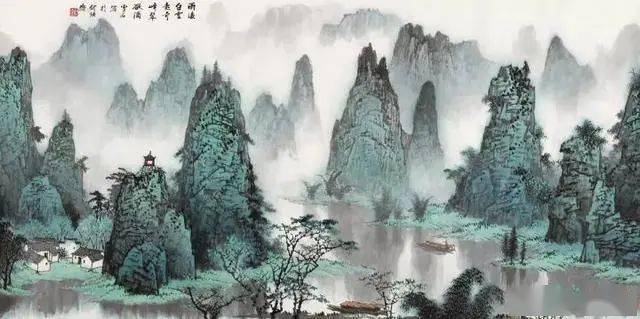 桂林山水甲天下,白派山水甲桂林——白雪石 山水画欣赏