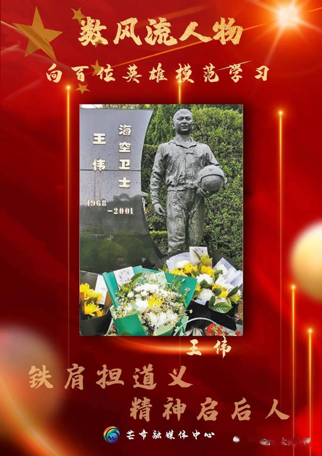 奋斗百年路启航新征程数风流人物王伟海空卫士不畏强敌