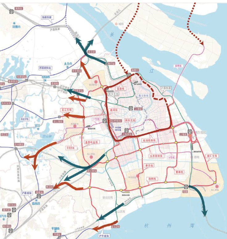 区域一体化背景下的上海市域铁路线网规划建议_线路