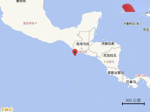 危地马拉沿岸近海发生5.1级地震